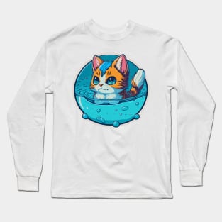 Water Elemental Cat Long Sleeve T-Shirt